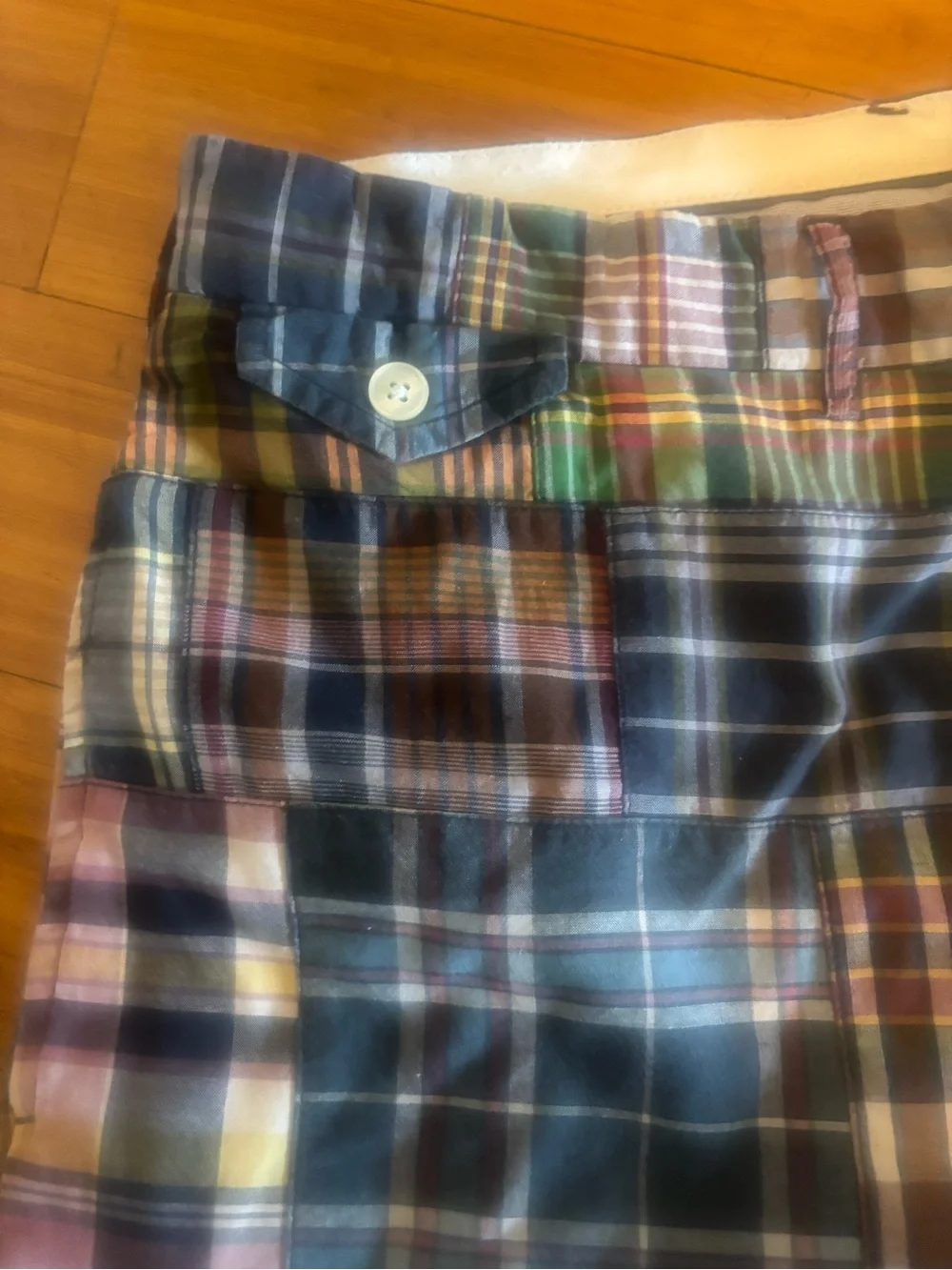 Men's Ralph Lauren Polo Multicolor Patchwork Plaid Shorts size 38 waist - Picture 4 of 8